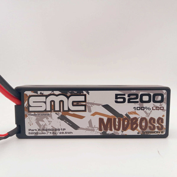 SMC 5250-2S1P  Mudboss V2 7.4V 5200mAh 50C Hardcase  SC5 compatible with XT90 plug