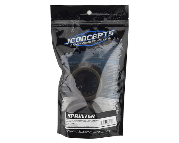 JCO313301 JConcepts Sprinter 2.2" Rear Buggy Dirt Oval Tires Blue (2)