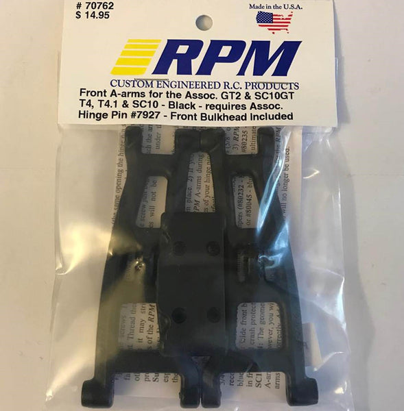 70762 RPM Front Bulkead and A-Arms Black