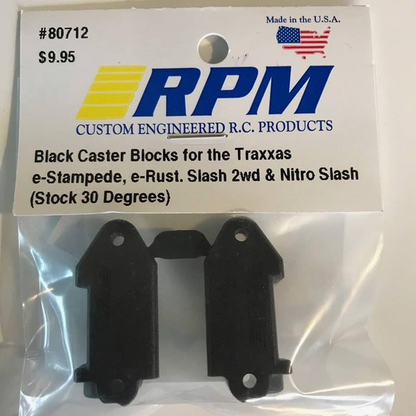 80712 RPM 4WD Castor Blocks (stock 30 degree)  Black