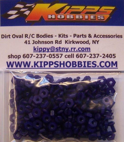 K440NPP200 Purple Kipps 440 Nylon Nuts and Bolts