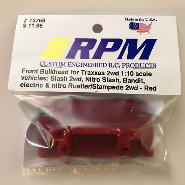 73759 RPM Red Front Bulkhead 1/10