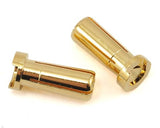 PTK5045 ProTek RC Low Profile 5mm-  Solid Gold Connectors (2 Male)