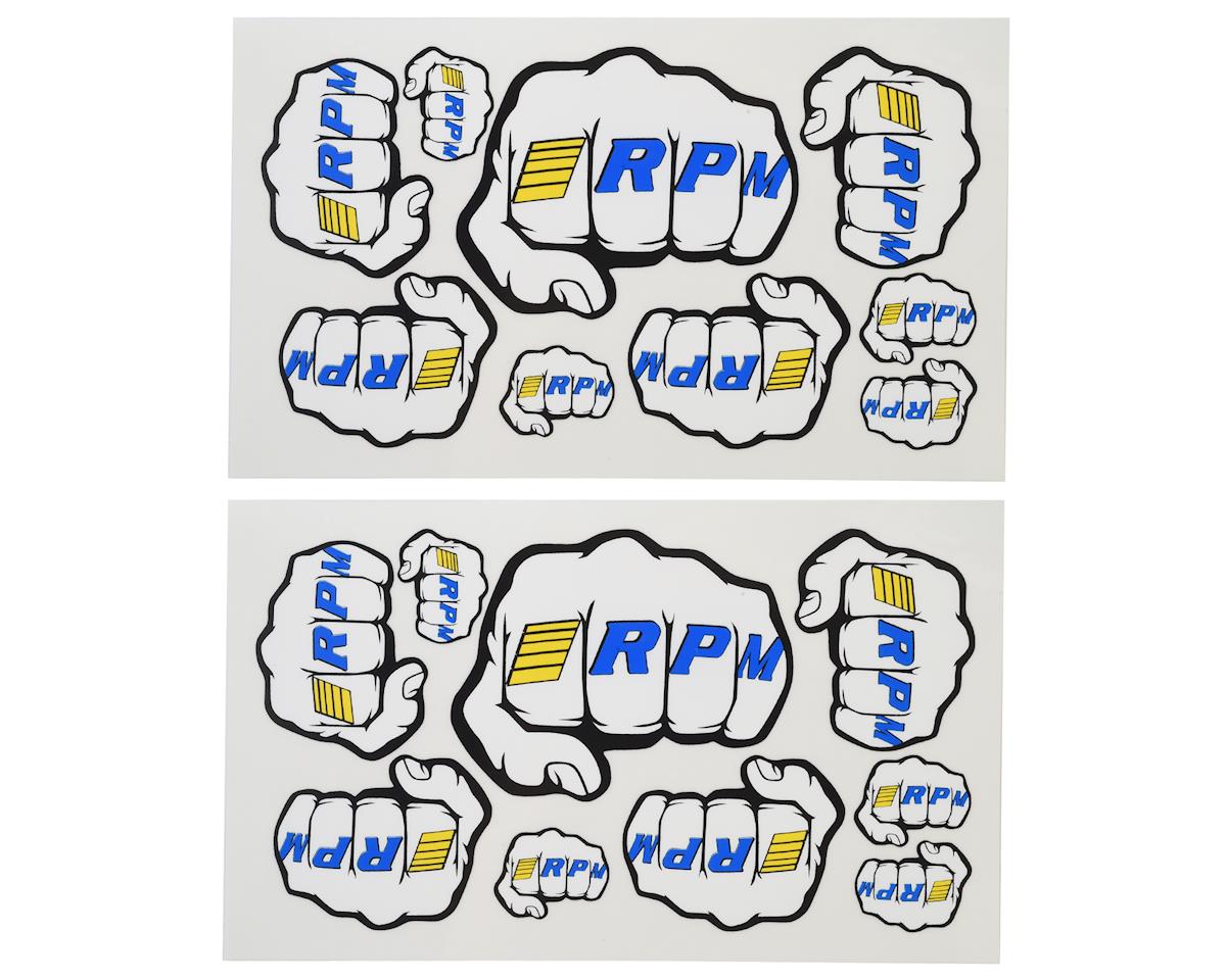 RPM Fist Logo Decal Sheets - Multiple Sizes (3 Inch, 1.9 Inch, 1 Inch) - Knuckle Tattoo Style Stickers