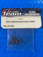 31400 Team Associated TC Models Factory Team Bearnings, 5x8x2.5 mm