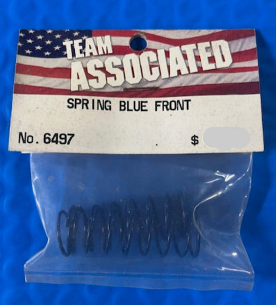 6497 Team Associated RC10 Models Front Spring/Macro Springs, blue, 4.20 lb/in