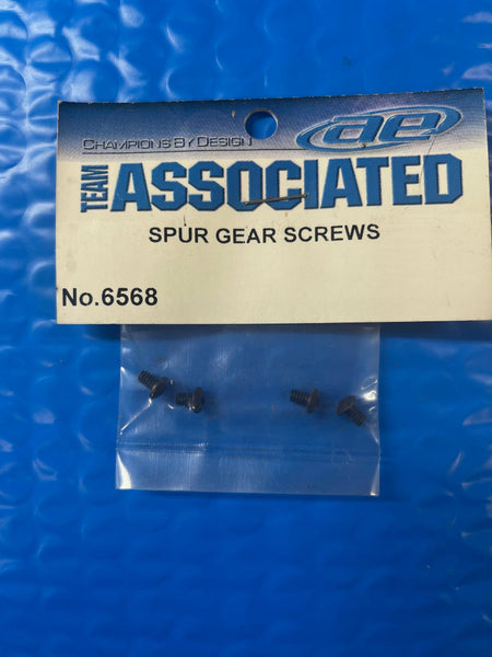 6568 Team Associated Spur Gear Screw Set (4) (RC10GT/T2/T3,B2/B3)