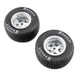 LOS-4641 Losi Hoosier Tires, Soft, Mounted, Satin Aluminum, Left/Right (2)