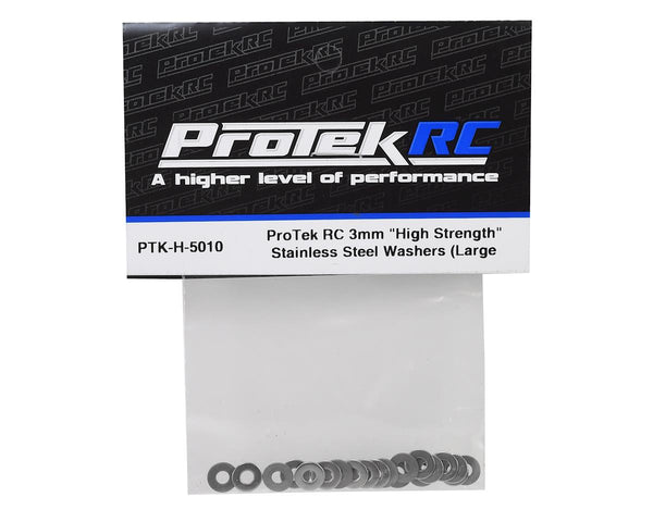 PTKH5010 ProTek RC 3mm "High Strength" Stainless Steel Washers (20)