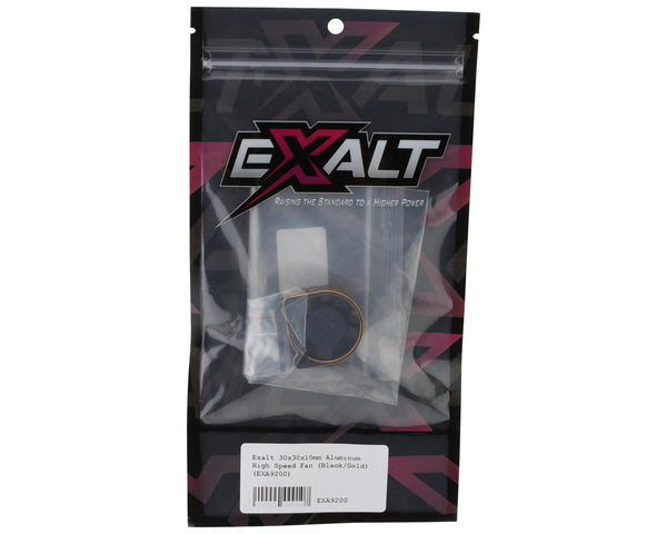 EXA01070 Team Exalt 30x30x10mm Aluminum High Speed Fan  Black/Gold