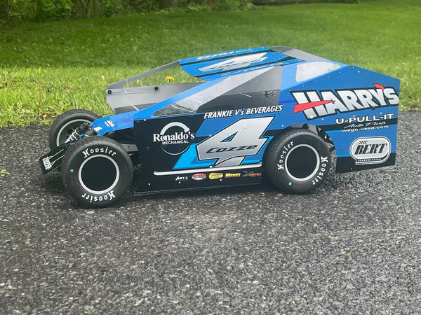 K1000SC#4 1/10 RC EDM Wrapped Body for Traxxas Slash SC Truck 2WD SC10 Frank Cozze Harrys U-Pull-It theme