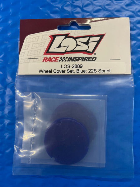 LOS-2889 Wheel Cover Set, Blue: 22S Sprint
