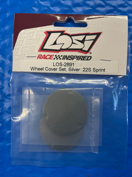 LOS-2891 Wheel Cover Set, Silver: 22S Sprint