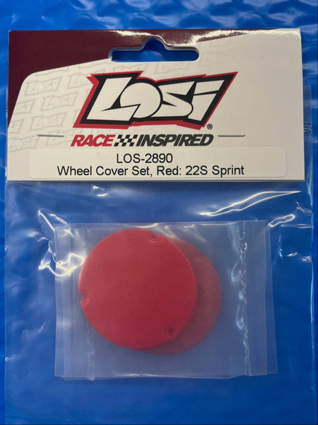 LOS-2890 Wheel Cover Set, Red: 22S Sprint