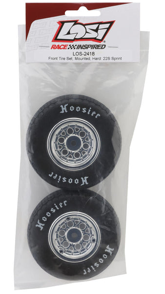 LOS-2418 Losi 22S Sprint Front Tire Set, Mounted, Hard Compound