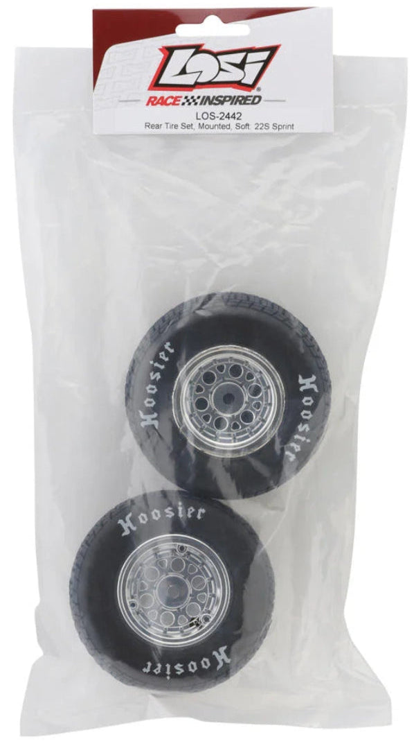 Losi – Roue Arrière Satin Chrome (x2) Pour 22S Drag – Réf. LOS43048