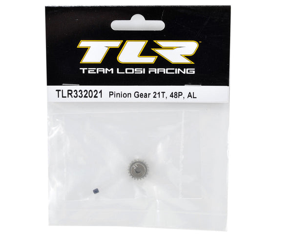 TLR332021 Team Losi Racing Aluminum 48P Pinion Gear (3.17mm Bore) (21T)