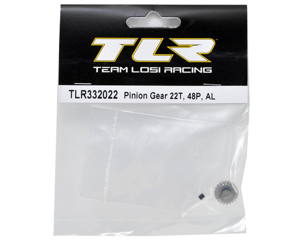 TLR332022 Team Losi Racing Aluminum 48P Pinion Gear (3.17mm Bore) (22T)