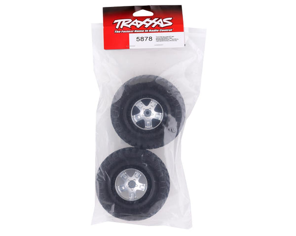 TRA5878 Traxxas BFGoodrich KM2 Tire w/SCT Rear Wheel (2) (Satin Chrome) (Standard)