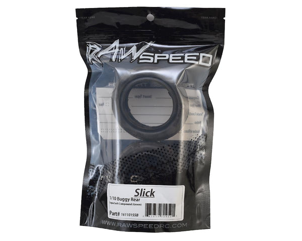 161101SSB Raw Speed RC Slick 2.2 1/10 Rear Buggy Tires (2) Super Soft