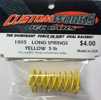 1805 Custom Works 1.75" Shock Spring (5lb/Yellow)  (2)