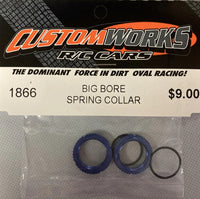 1866 Custom Works Big Bore Shock Spring Collars, Blue