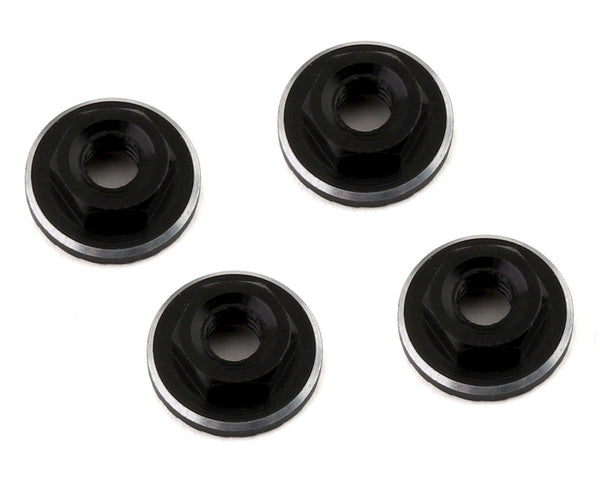 1UP80501 1UP Racing Lockdown UltraLite 4mm Serrated Wheel Nuts (Black) (4)