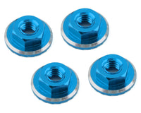 1UP80511 1UP Racing Lockdown UltraLite 4mm Serrated Wheel Nuts (Bright Blue) (4)