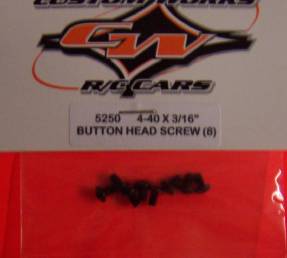 5250 Custom Works 4-40x3/16" Button Head Screws (8)