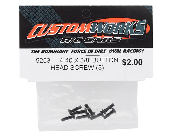 5253 Custom Works 4-40x3/8" Button Head Screws (8)
