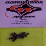 5263 Custom Works 4-40 X 3/8′ Flat Head Screw (8)