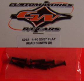 5265 Custom Works 4-40x5/8" Flat Head Screws (8)