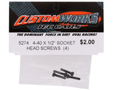 5274 Custom Works 4-40x1/2" Socket Head Screw (4)