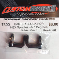 7300 Custom Works 0 Deg Caster Blacks for Hex Spindles (2)