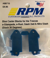 80715 RPM 4WD Castor Blocks (stock 30 degree)  Blue