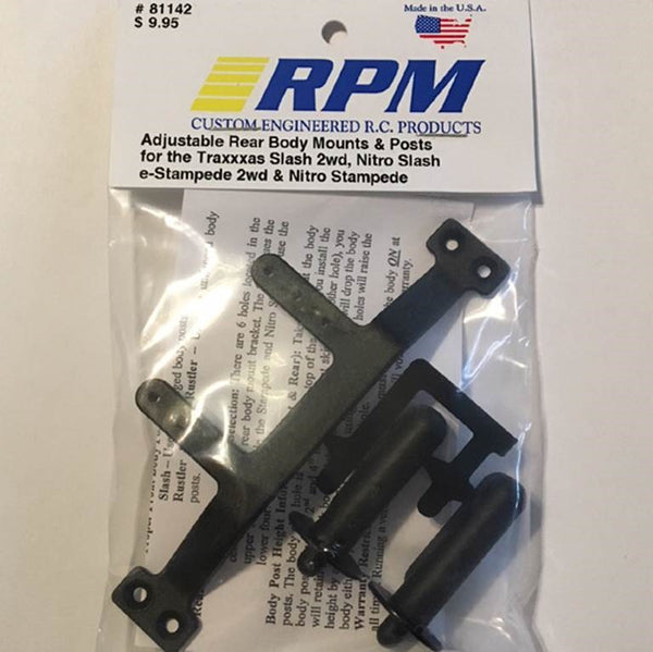 81142 RPM Adjustable Rear Body Mounts and Posts Black