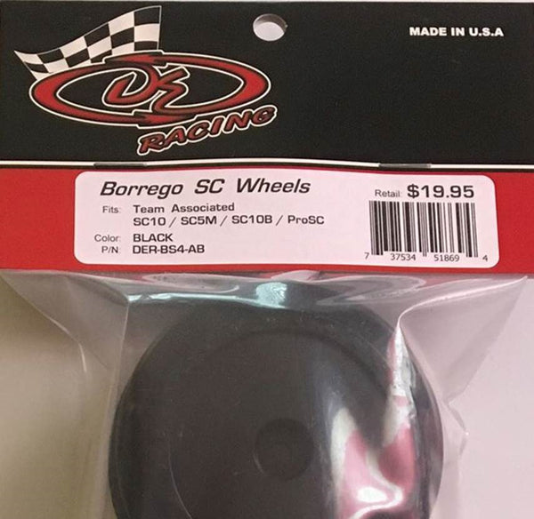 DER-BS4-AB Borrego SC Wheels for Associated SC10 4 pcs- SC5M - ProSC - Black