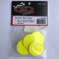 DER-GMP-Y Snap-In Mud Plug Disk for Gambler Wheels Yellow