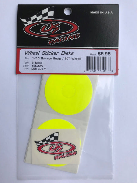 Sticker Disks Sticker Disk for Borrego wheels / Fluorescent Yellow – Kipps Hobbies
