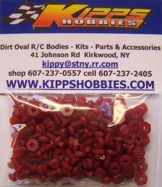 K440NRD200 Red Kipps 440 Nylon Nuts and Bolts