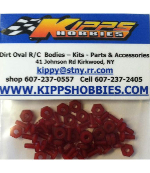 K440NRD Red Kipps 440 Nylon Nuts and Bolts