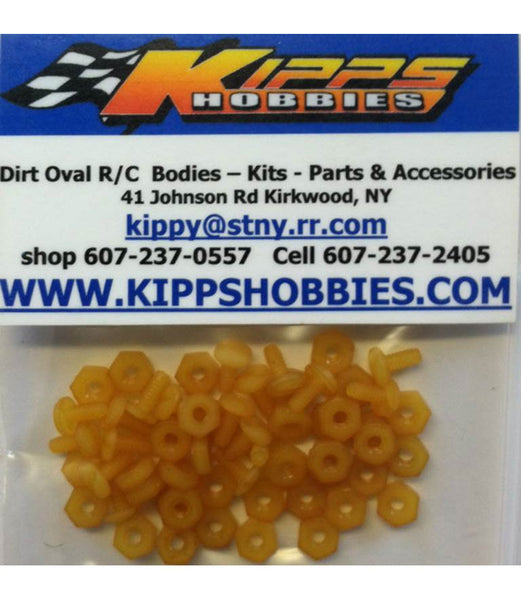 K440NYL60 Yellow Kipps 440 Nylon Nuts and Bolts
