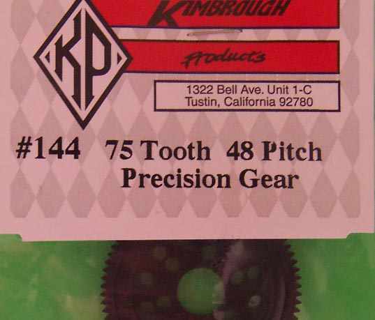 KP144  Kimbrough 75 Tooth 48 Pitch Spur Gear
