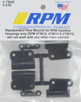 RPM73642 RPM 0° & 3° Hybrid Gearbox Rear Mount Set (Black)