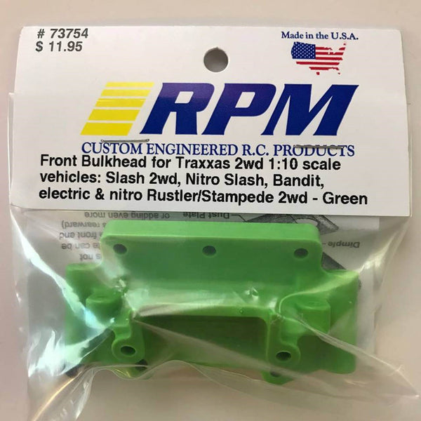 73754 RPM Green Front Bulkhead 1/10