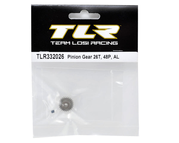 TLR332026 Team Losi Racing Aluminum 48P Pinion Gear (3.17mm Bore) (26T)