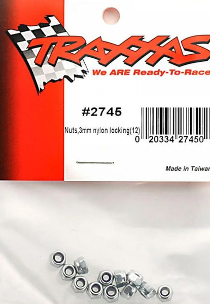2745 Traxxas Nuts nylon locking 3mm (12)
