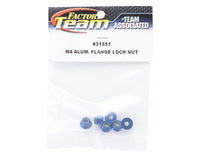 ASC31551 Team Associated Factory Team 4mm Aluminum Flanged Locknut (blue) (6)