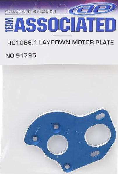 ASC91795 Team Associated B6.1/B6.1D Aluminum Laydown Motor Plate (Blue)