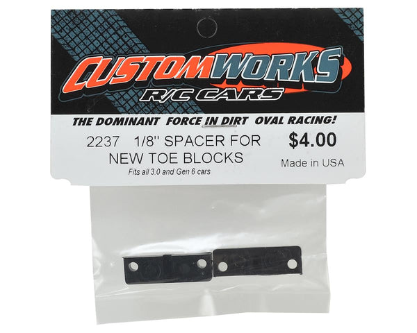 2237 Custom Works 1/8" Toe Block Spacer